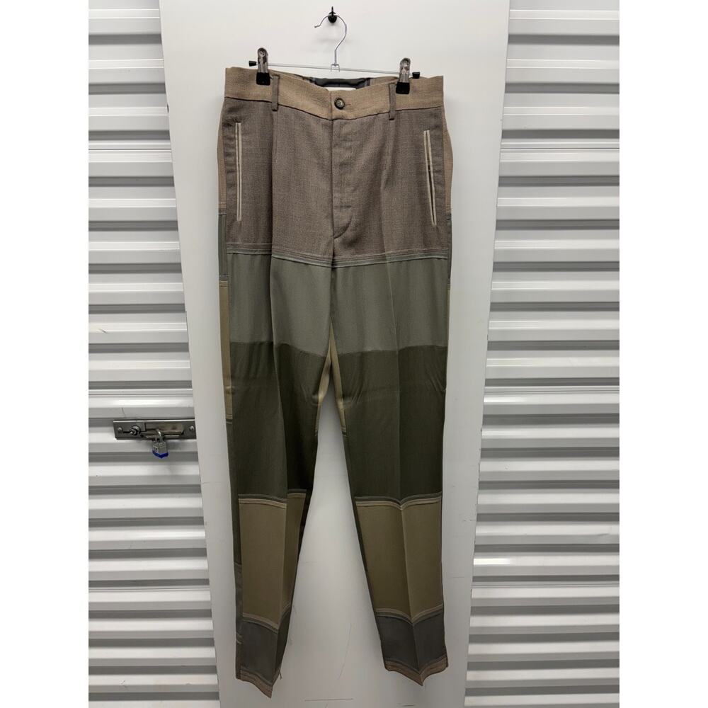 NWT Vintage 90s Dolce & Gabbana Patchwork Wool Blend Trousers Italy Sz 46